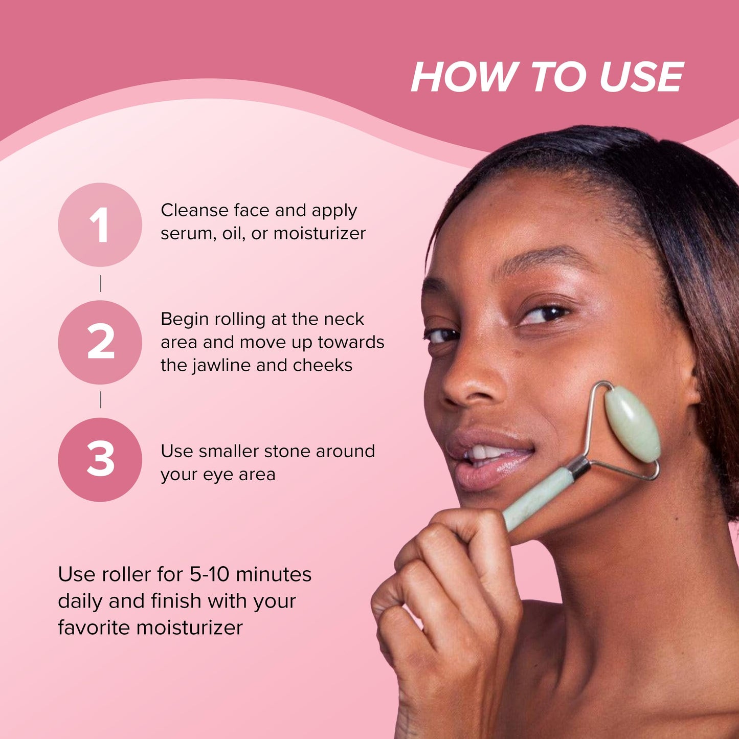 Skin Gym Face Roller for Enhancing Radiance and Relaxing Tension, Face Massager Skin Care Beauty Tool, Rejuvenate Skin, Sculpt, Lift and Define, Jade