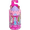 Mattel Disney Princess Tower Surprise Small Dolls & Accessories, Stacking Playsets with 4 Surprises & Friend from Disney Movies (Styles May Vary)