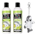 Sharkey's Green Apple Scented Kids Shampoo and Conditioner with Baby Shark Plush Backpack Clip or Lunchbox Clip - Sulfate Free and Paraben Free!
