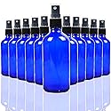 Youngever 10 Pack Empty Blue Glass Spray Bottles, 4 Ounce Refillable Container for Essential Oils, Cleaning Products, or Aromatherapy