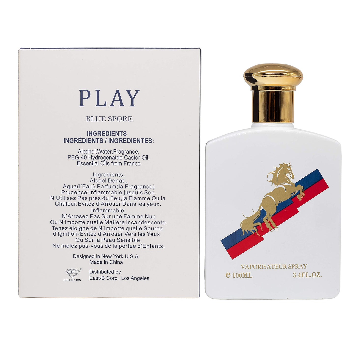 EBC Pool Blue Spore Eau De Toilette for Man, 100ml/3.4 OZ