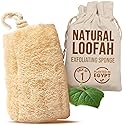 CraftsOfEgypt Natural Loofah Sponge - Egyptian Luffa Body Scrubber Pack of 1 for Men & Women, Natural Bath & Shower Loofah Exfoliator, All Natural