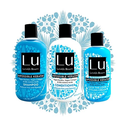 Lu by LatinUs Beauty Control Collection | Anti Frizz Shampoo, Conditioner & Styling Cream with Impossible Keratin™, Murumuru Butter, Cruelty Free