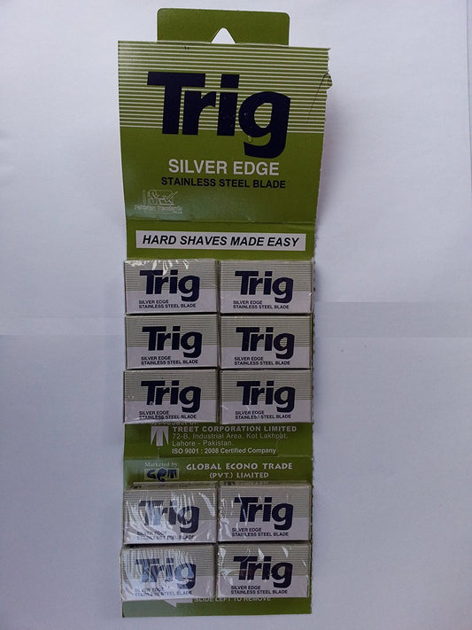 TRIG Silver Edge Stainless Double Edge Razor Blades (100) Beauty and Personal Care G.B.S