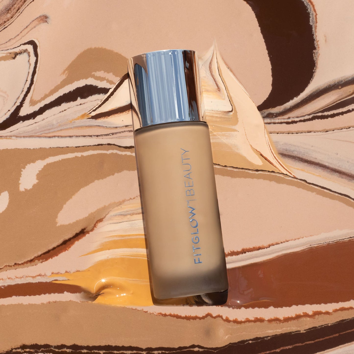 Fitglow Beauty Foundation+ | Vegan Skin-Treating Foundation with Peptides & Plant Collagen | Buildable Medium-Full Coverage, Natural Finish |