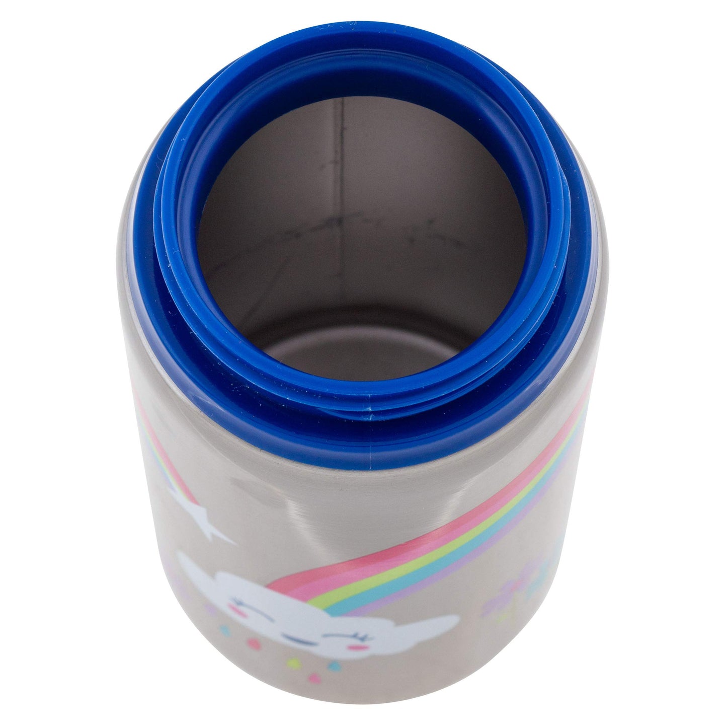 Stephen Joseph Stainless Steel Water Bottles, 18 OZ, Straw lid, Reusable tumbler, Insulated, Rainbow