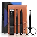 Aceoce Nail Clipper Set Manicure Set Men Nail Tools Accessories Personal Nail Care Tools Toe Finger Nail Clippers Travel Grooming Kit Manicure