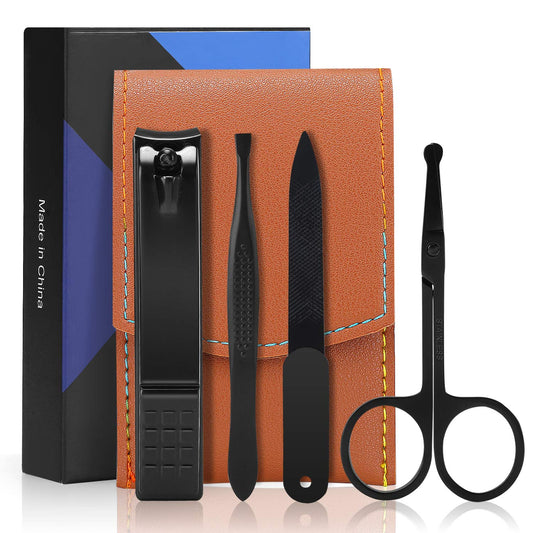 Aceoce Nail Clipper Set Manicure Set Men Nail Tools Accessories Personal Nail Care Tools Toe Finger Nail Clippers Travel Grooming Kit Manicure