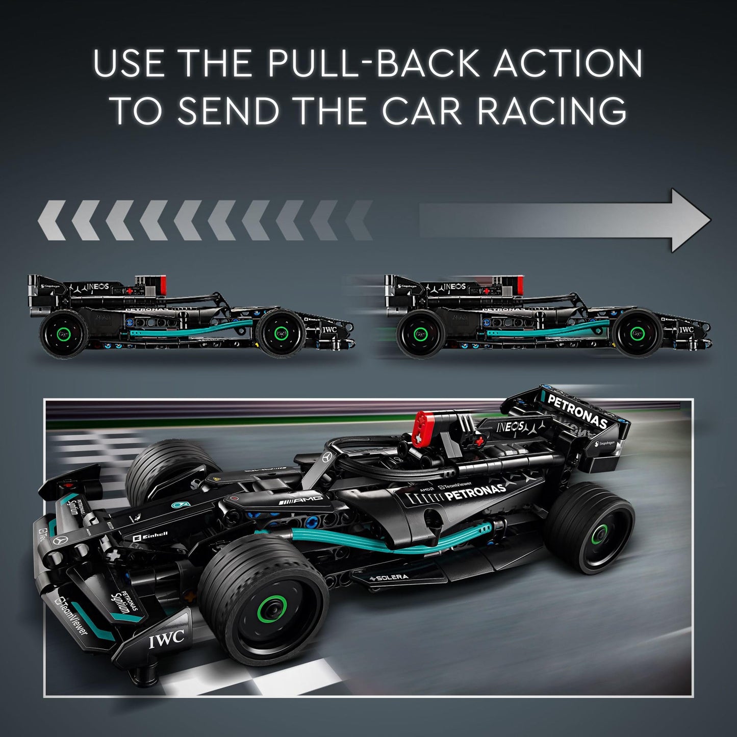 LEGO Technic Mercedes-AMG F1 W14 E Performance Pull-Back Car 42165, Race Car Building Toy for Kids Ages 7+, Gift for Boys & Girls