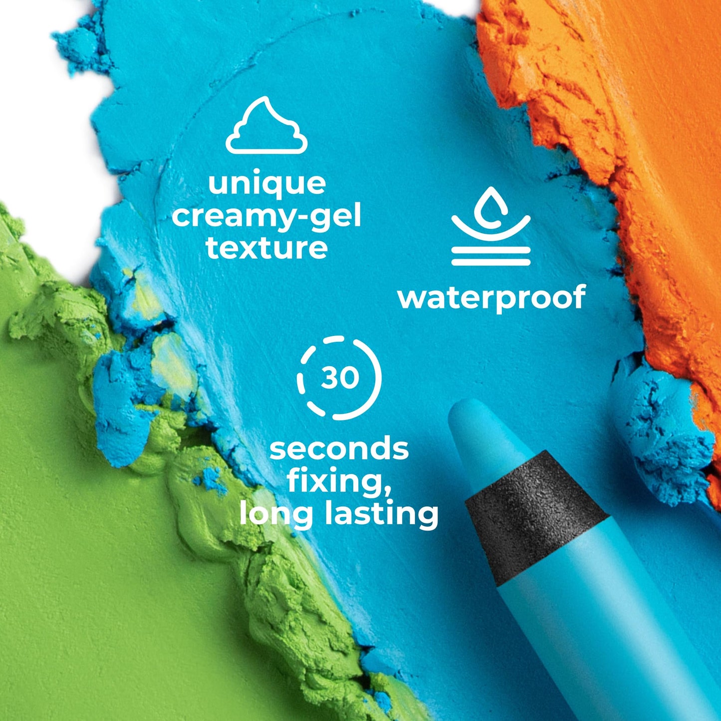 Lamel OhMy Color Gel Eyeliner Pencil - Long Lasting, Waterproof Eyeliner - Vibrant Colored, Highly-Pigmented - Blue