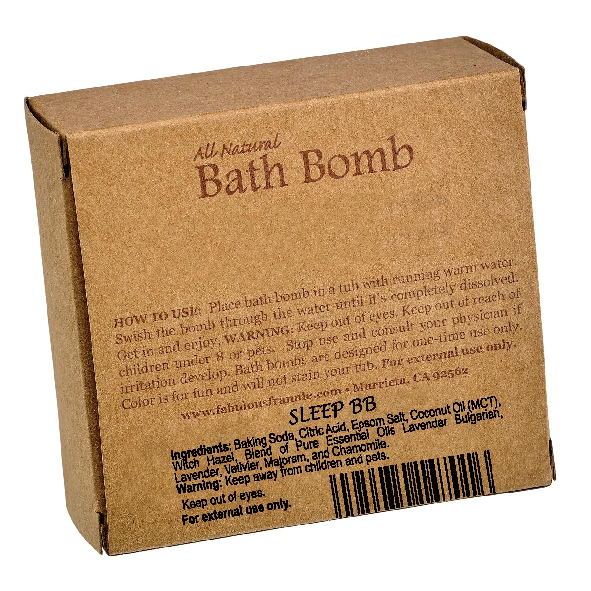 Fabulous Frannie Sleep Natural, Handmade Bath Bomb Set, Rich in Essential Oil, Mineral Salt, Coconut Oil, Witch Hazel, Fizzies to Moisturize Skin…