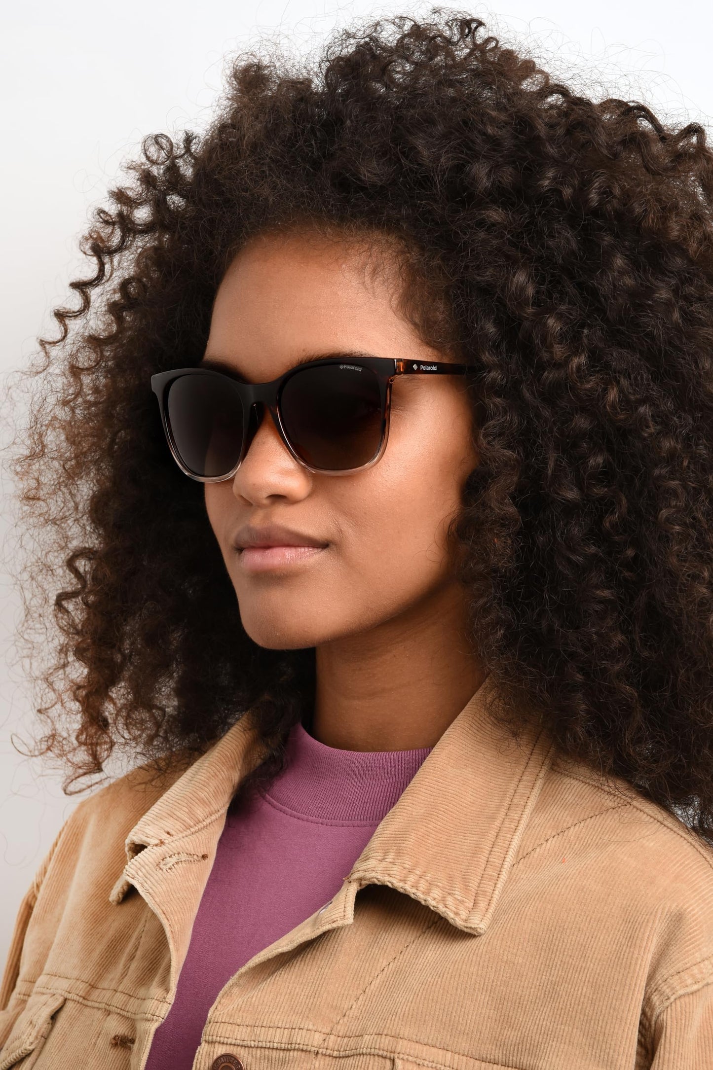 Polaroid Sunglasses Women's PLD4059/S Square Sunglasses, DKHAVANA, 53 mm