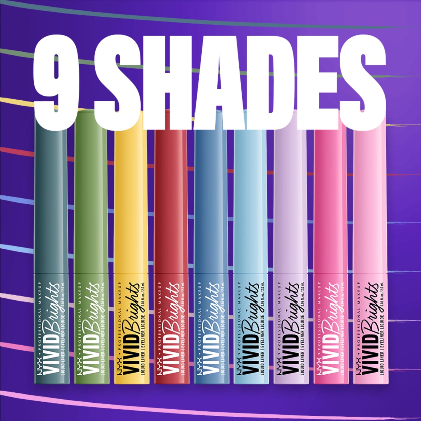 NYX PROFESSIONAL MAKEUP Vivid Brights Liquid Liner, Smear-Resistant Eyeliner with Precise Tip - Don't Pink Twice