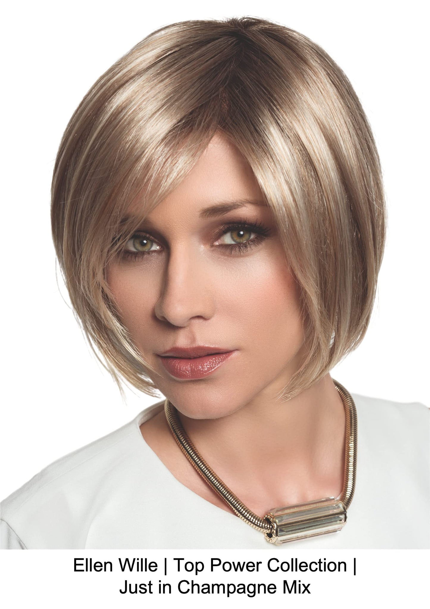 JUST Lace Front 100% Hand-Tied Heat Friendly Synthetic Topper by Ellen Wille, 5PC Bundle: Topper, 4oz Mara Ray ProSmooth Shampoo & Conditioner, Comb
