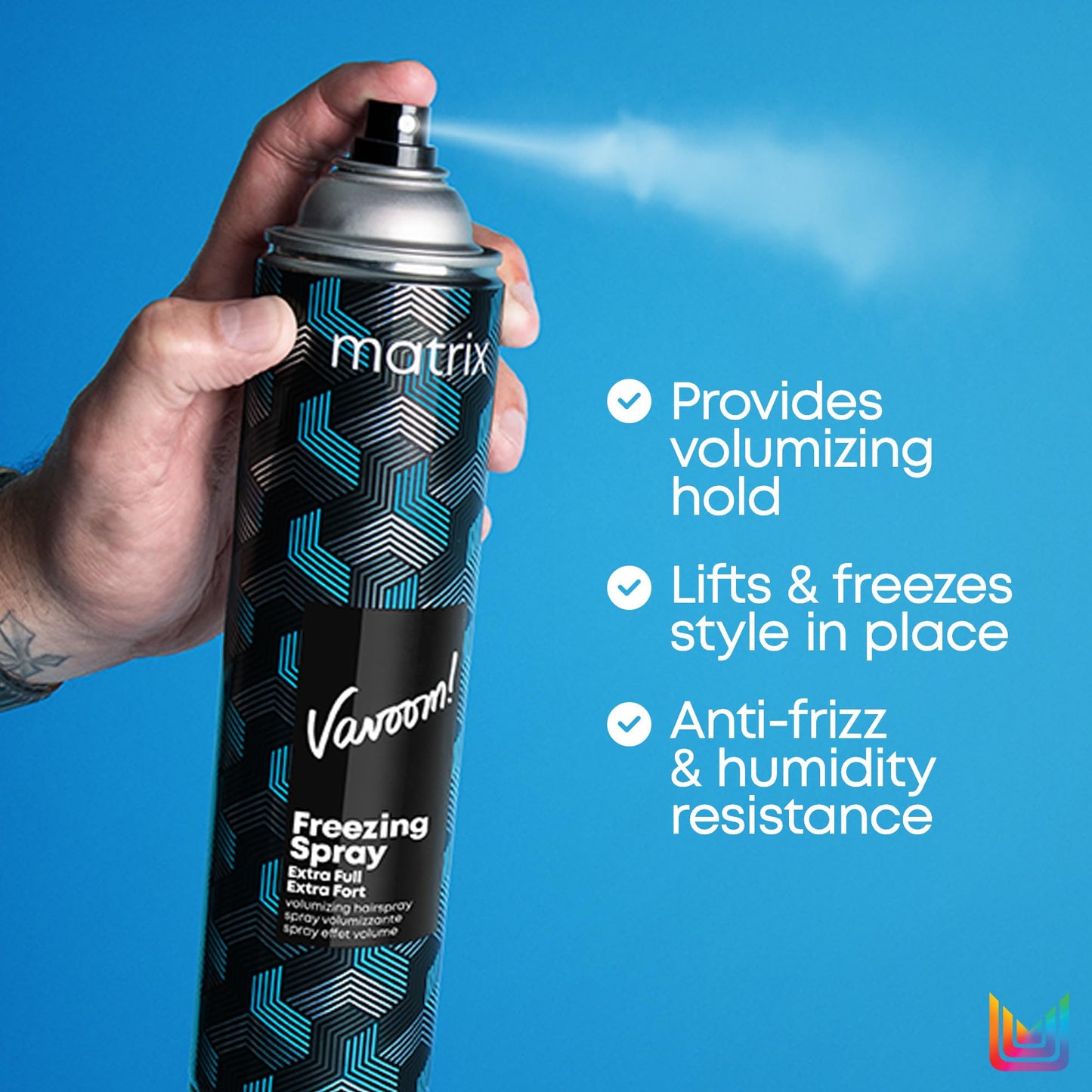 Matrix Vavoom Extra Full Freezing Finishing Spray | Volumizing, High-Hold Hairspray | Hair Styling Product | For All Hair Types | 15 oz.