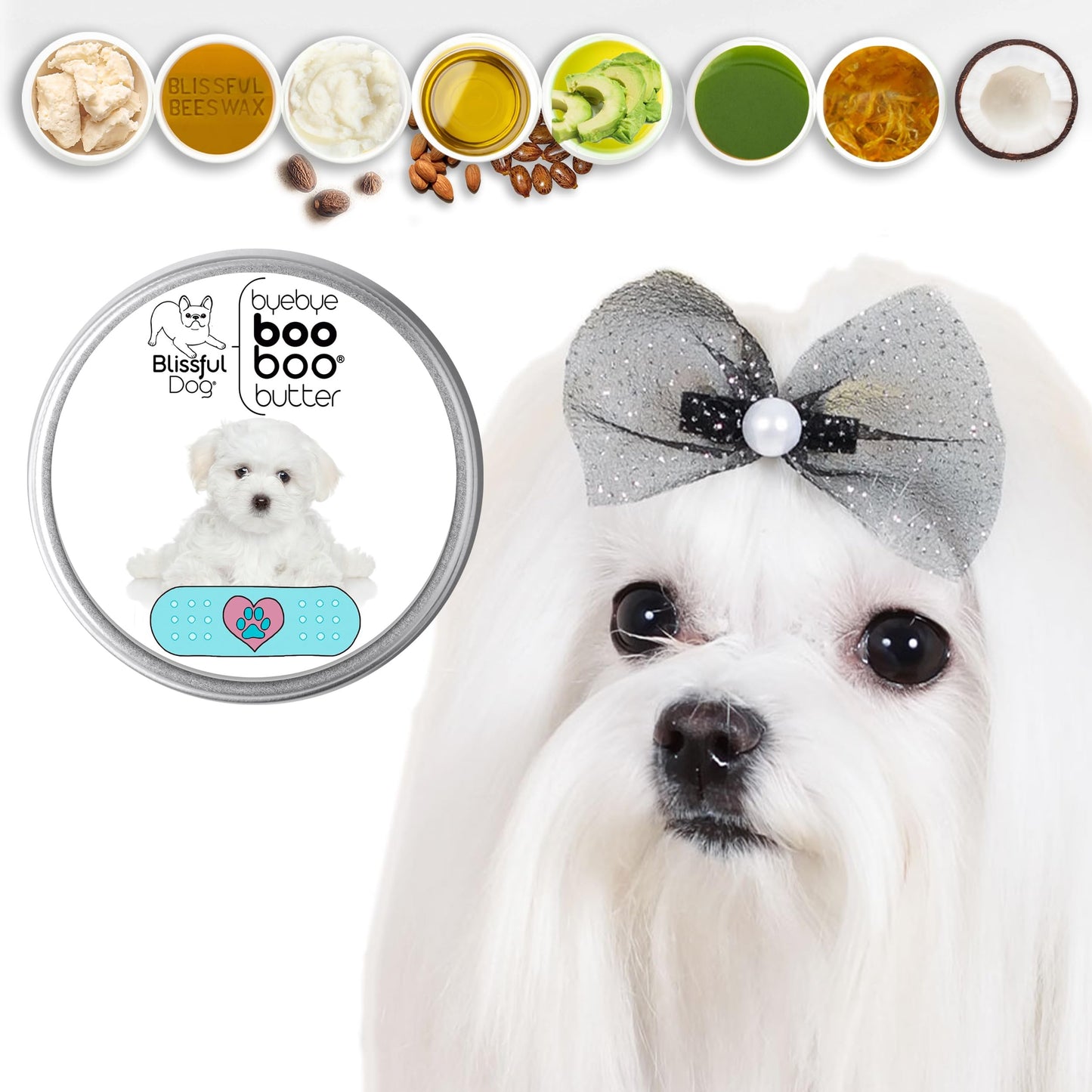 The Blissful Dog 1 oz TIN Maltese Booboo Butter Beauty and Personal Care The Blissful Dog