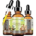 Botanical Beauty Organic SHEA BUTTER OIL 100% Pure Natural Undiluted Refined Cold Pressed Carrier Oil. 1 Fl.oz.- 30 ml for Face, Skin, Hair, Lip