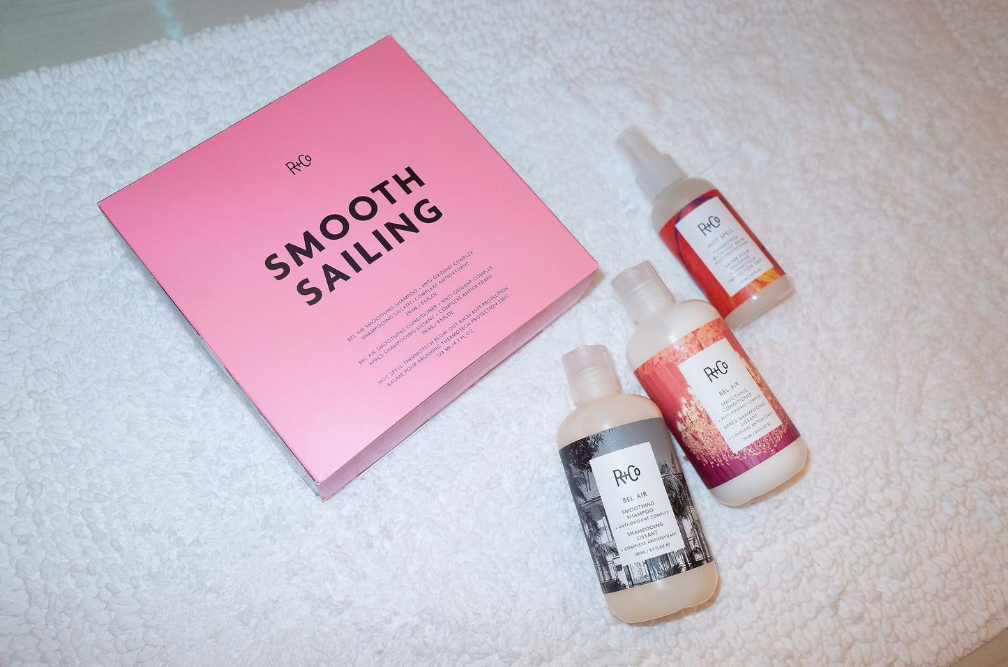 R+Co Smooth Sailing Kit | Smoothing + Nourishing + Moisturizing Hair Kit | Vegan + Cruelty-Free | 21.2 Oz