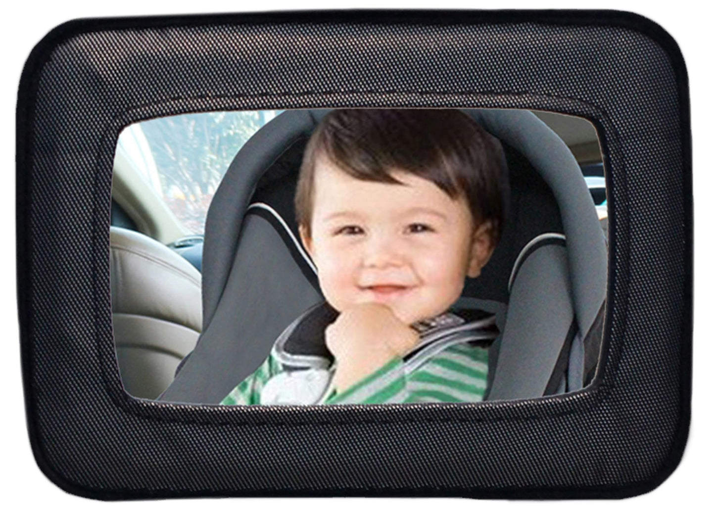 Dreambaby Backseat Rear Facing Baby Car Mirror - Extra Large Wide Angle View Soft Car Seat Mirror - Model L291