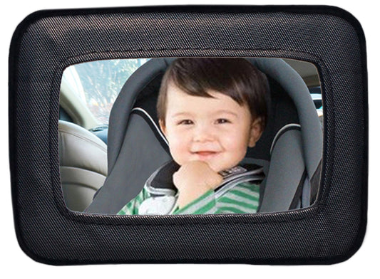 Dreambaby Backseat Rear Facing Baby Car Mirror - Extra Large Wide Angle View Soft Car Seat Mirror - Model L291