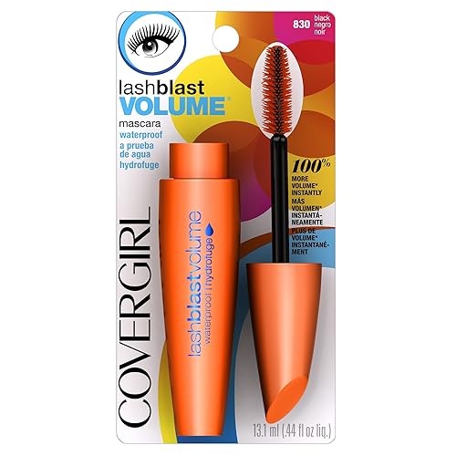 CoverGirl LashBlast Waterproof Mascara, Black 830, 0.44 - Ounce Packages (Pack of 3)