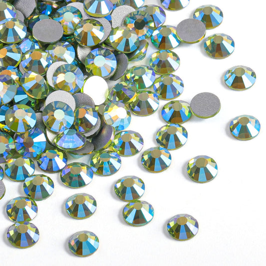 Beadsland 2880pcs Flat Back Crystal Rhinestones Round Gems for Nail Art and Craft Glue Fix,Peridot AB,SS10,2.7-2.9mm Beauty and Personal Care BEADSLAND Default Title