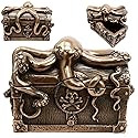 Atlantic Collectibles Giant Kraken Octopus Guarding Pirate Treasure Decorative Jewelry Box Figurine