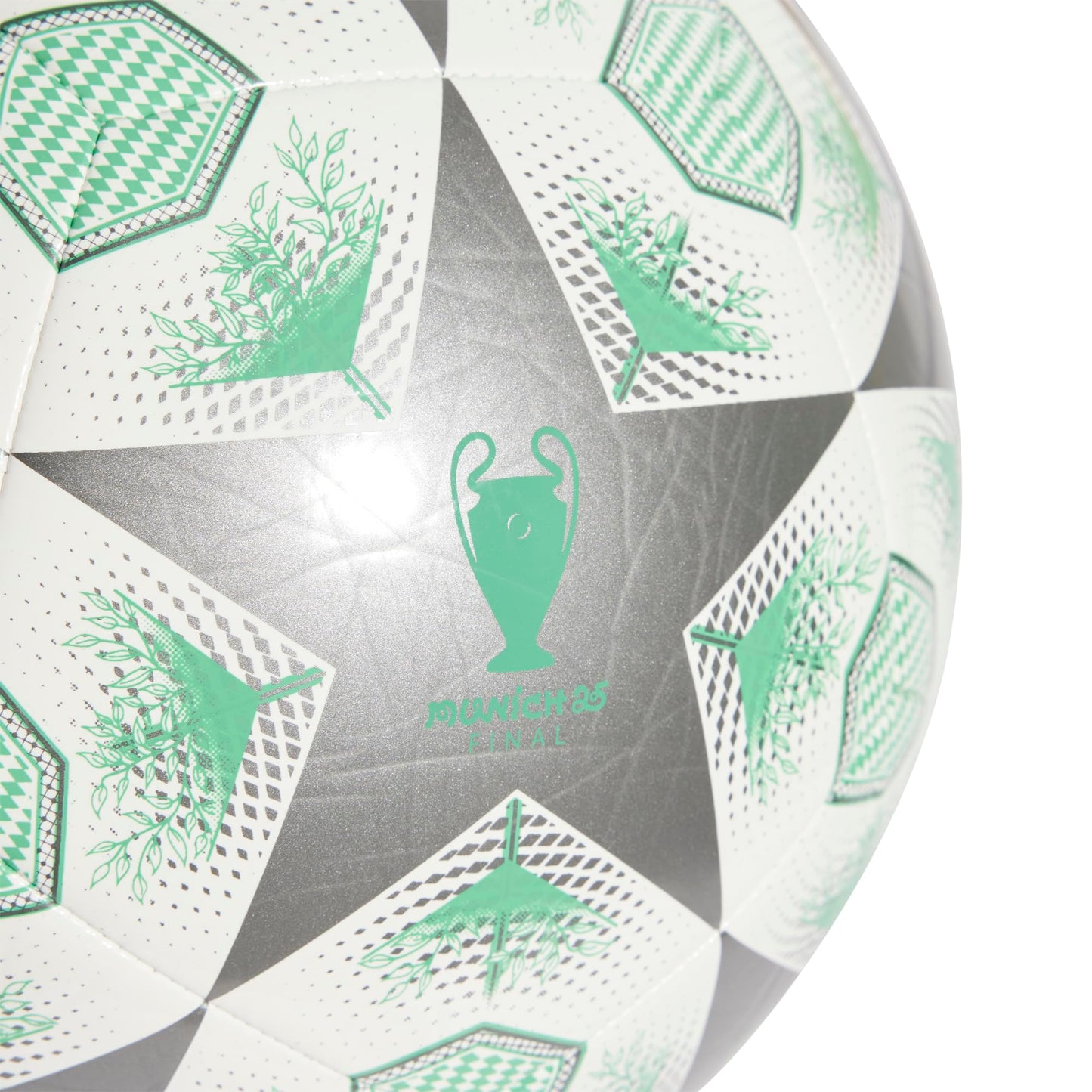 Adidas Unisex-Adult UCL Club Soccer Ball,Iron Metallic/White/Green,3