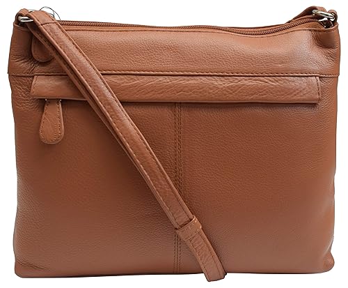 Swiss Marshall Women's Designer Purse Shoulder Bag Soft Leather Crossbody Handbag for Ladies (Tan)