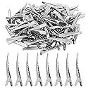 Super Z Outlet 4.5cm Silver Alligator Teeth Prongs Clips Holders for Hair Care, Arts & Crafts Projects, Dry Hanging Clothing, Office Paper Document