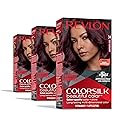 Revlon Colorsilk Beautiful Color Permanent Hair Color, (OLD VERSION) 34 Deep Burgundy (Pack of 3)
