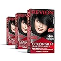 Revlon Colorsilk Beautiful Color Permanent Hair Color, (OLD VERSION) 11 Soft Black (Pack of 3)