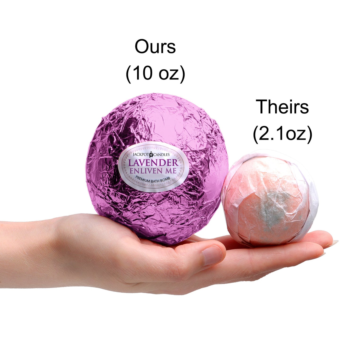 Enliven Me Lavender Bath Bomb with Necklace Created with Crystal Extra Large 10 oz. Made in USA