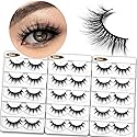 Eliace False Eyelashes Natural look Cat Eye Lashes Wispy Strips 3D Mink Lashes Fake Eyelashes Volume Fluffy Thick,Thin Soft Band Comfortable Dramatic