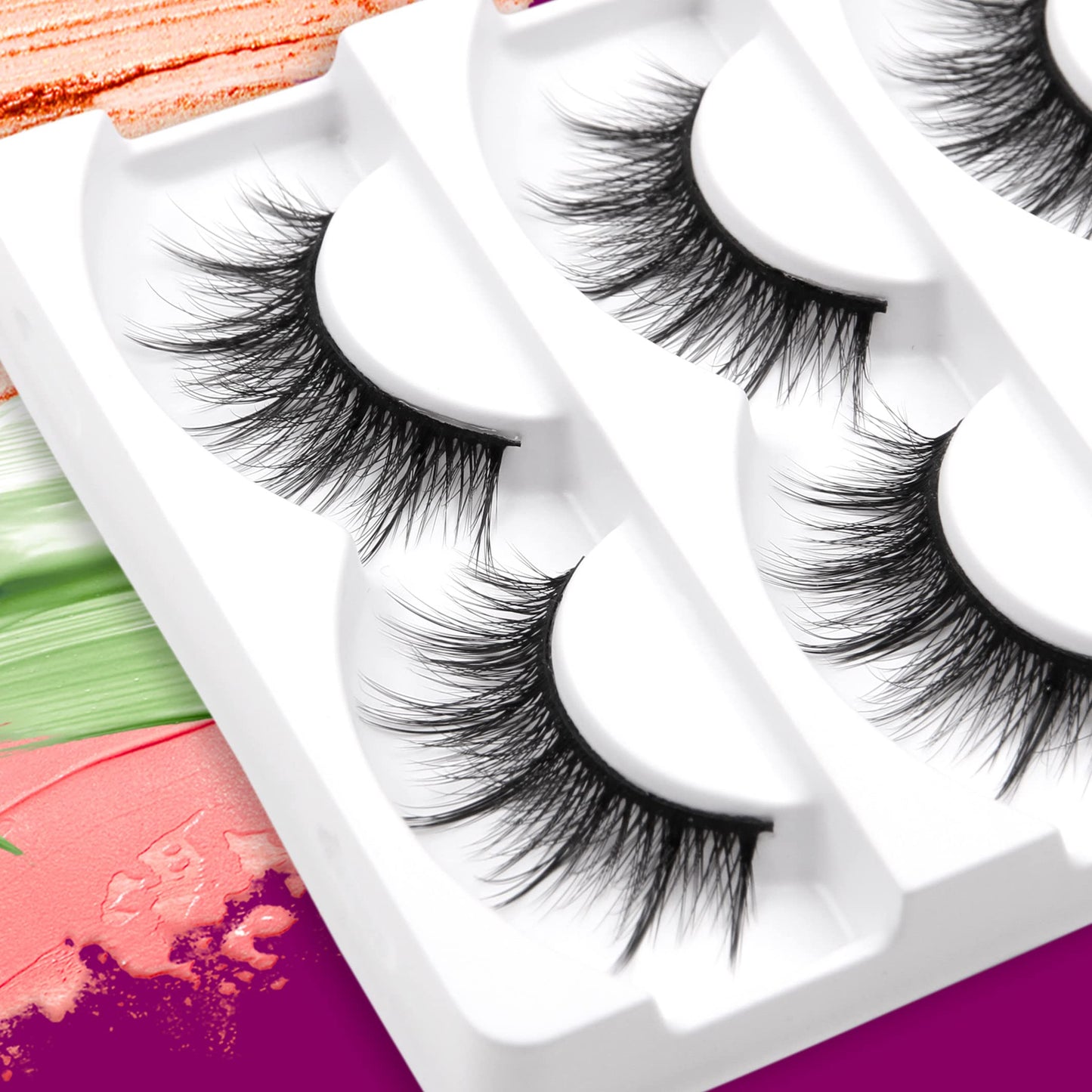Eliace False Eyelashes Natural look Cat Eye Lashes Wispy Strips 3D Mink Lashes Fake Eyelashes Volume Fluffy Thick,Thin Soft Band Comfortable Dramatic