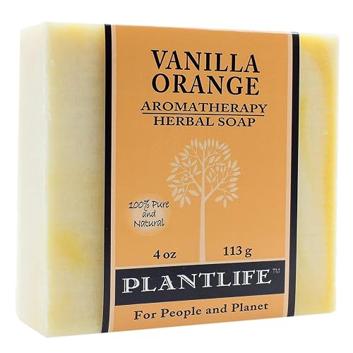 Plantlife Vanilla Orange Bar Soap - Moisturizing and Soothing Soap for Your Skin - Hand Crafted Using Plant-Based Ingredients - Made in California 4oz