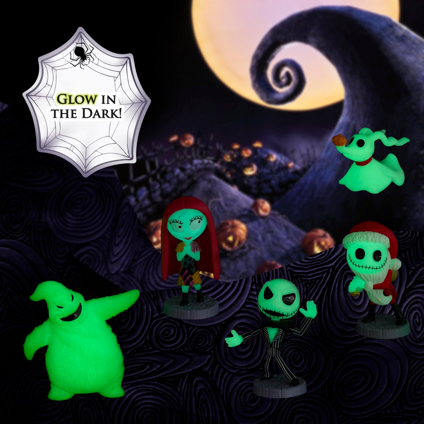 Just Play Disney Tim Burton's The Nightmare Before Christmas Collectible Figure Set, Kids Toys for Ages 3 Up