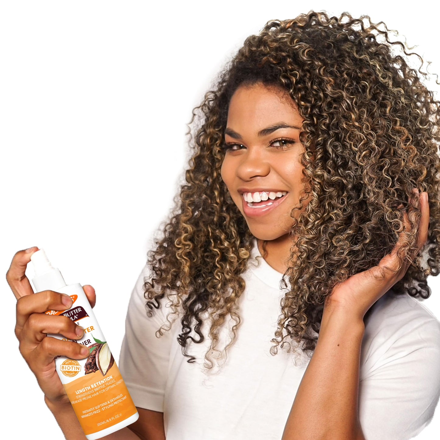 Palmer's Cocoa Butter & Biotin Length Retention Leave-In Conditioner, Strengthen, Minimize Frizz and Detangle Hair, Suitable for All Curly Hair