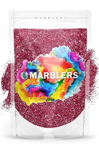 MARBLERS Twinkle Glitter [Crimson Pink] 3oz (85g) | Fine | Non-Toxic, Vegan, Cruelty-Free | Face, Body, Eyeshadow, Hair, Festival, Party Makeup | Nail