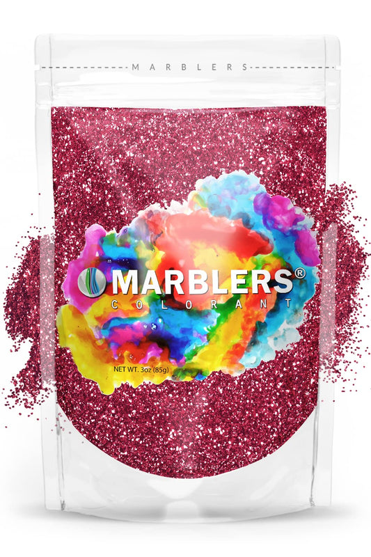MARBLERS Twinkle Glitter [Crimson Pink] 3oz (85g) | Fine | Non-Toxic, Vegan, Cruelty-Free | Face, Body, Eyeshadow, Hair, Festival, Party Makeup | Nail
