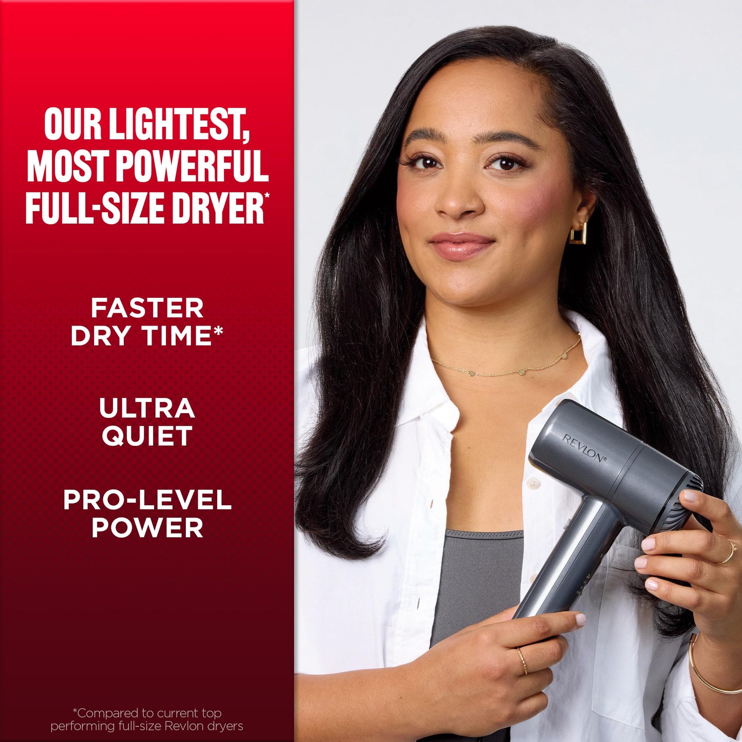 Revlon PowerMove Hair Dryer - Lightweight Blow Dryer with Salon-Quality Performance, Quicker Drying Powered by Advanced BLDC Motor