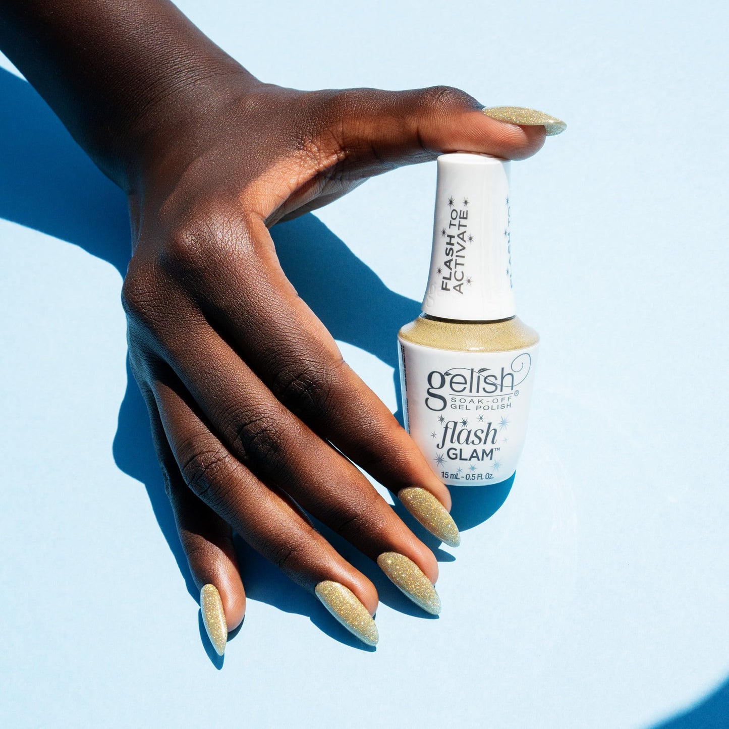 Gelish Flash Glam Sparkling Glitter Gel Polish - Star Quality, 15 mL Beauty & Personal Care Gelish