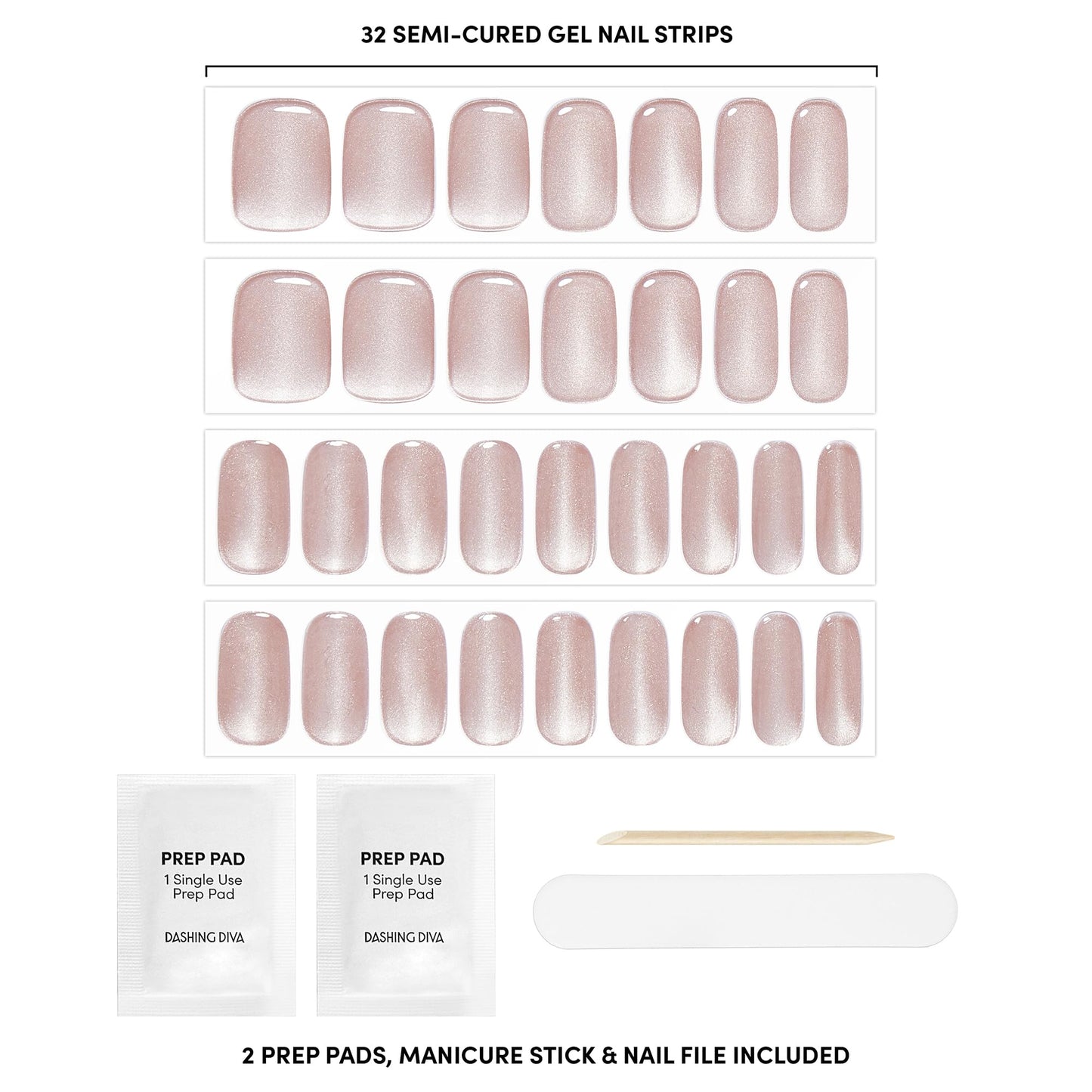 Dashing Diva Glaze Nail Strips - Jelly Glaze | Works with Any LED Nail Lamp | Long Lasting, Chip Resistant, Semicured Gel Nail Strips | Contains 34 Beauty & Personal Care Dashing Diva