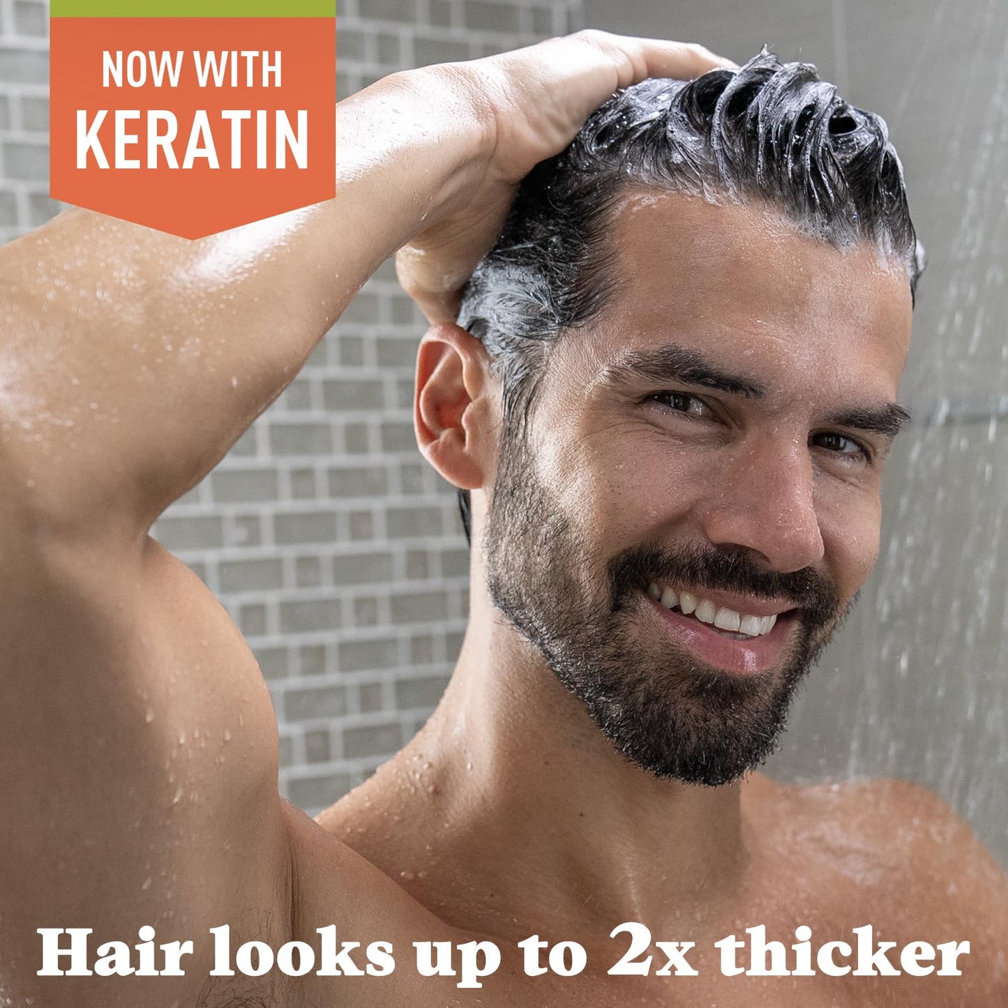 Just for Men Control GX Grey Reducing Shampoo, Gradual Hair Color with Keratin for Stronger Thicker and Healthier Looking Hair, 4 Fl Oz - Pack of 1