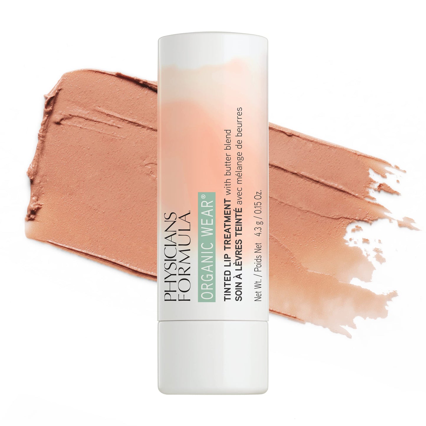 Physicians Formula Organic Wear Natural Tinted Lip Balm Treatment, Brown Flirt-Tawny Nude, 0.15 Ounce