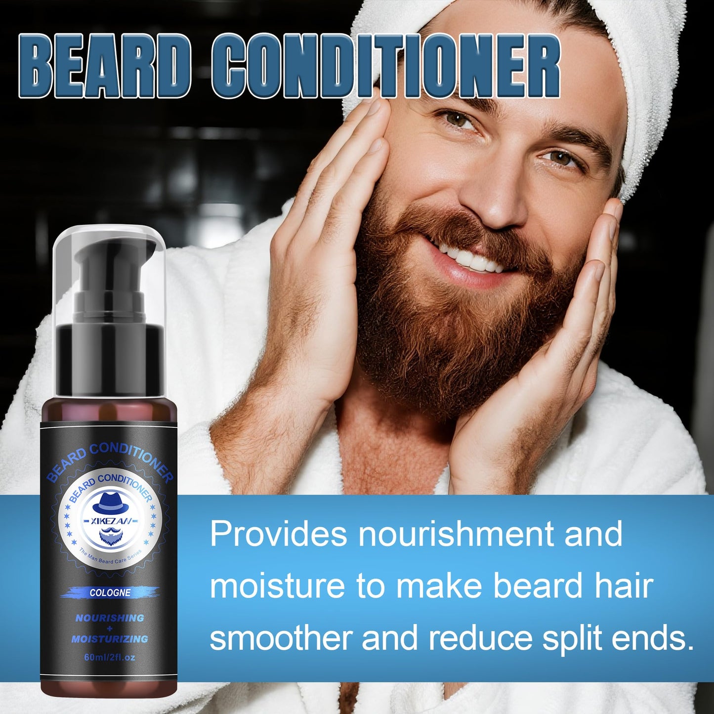 XIKEZAN Beard Kit for Men Grooming & Care w/Cologne-Soften,Soothe Beard Beauty and Personal Care XIKEZAN