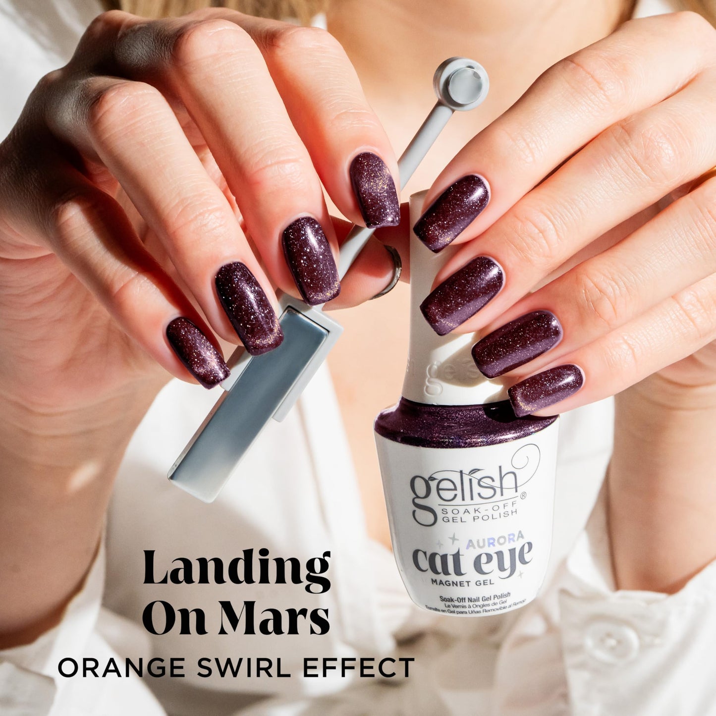 Gelish Aurora Cat Eye Reflective Magnet Gel Polish - Landing on Mars, 15mL Beauty & Personal Care Gelish