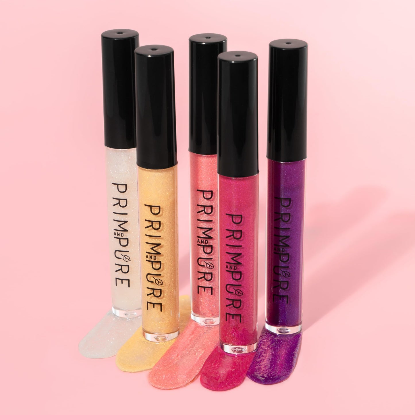 Prim and Pure Mineral Play Lip Gloss Set (Pack of 5) - 100% Natural, Organic, Vanilla Cupcake Birthday Girls Non-toxic Kids Lip Gloss Made in the USA