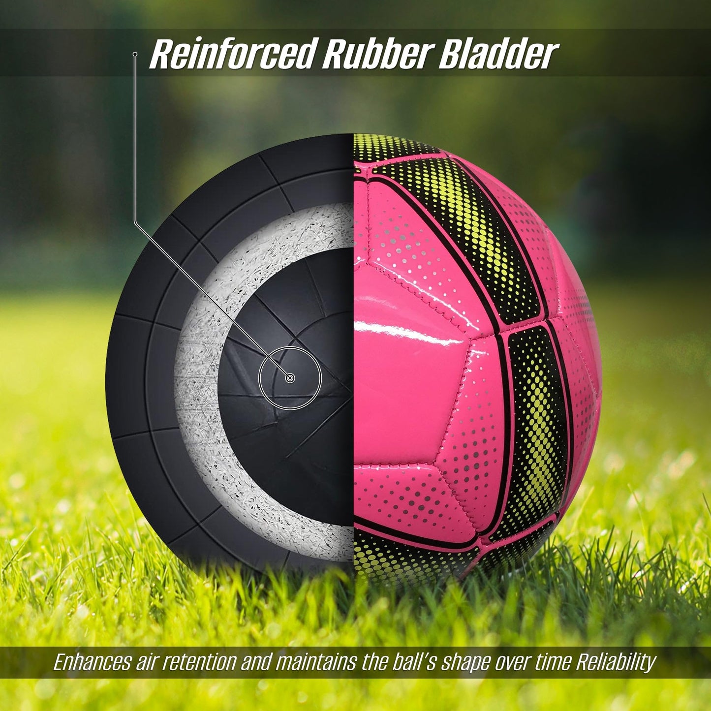 Vizari Cordoba Soccer Balls for Youth, Adult, Kids - Sizes 3, 4, 5 - Red, Orange, Blue, Pink & Yellow (Pack of 1, 6, 12)