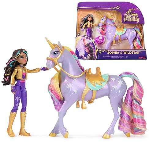 Unicorn Academy, Sophia & Wildstar with 2 Accessories & Hair Tool, Dolls & Unicorn Toys for Girls Ages 4 and up